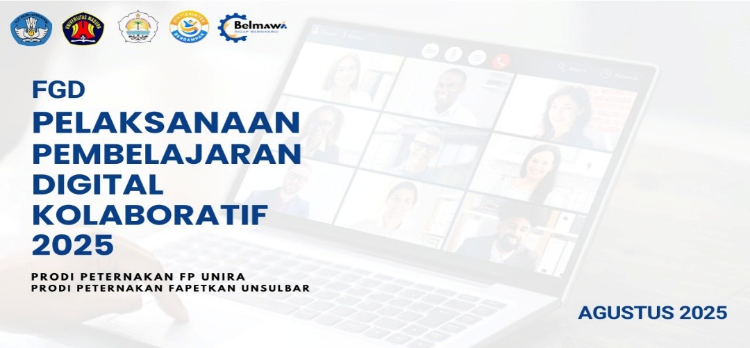 FGD pelaksanaan Pembelajaran Digital Kolaboratif antara Program Studi Peternakan Universitas Madura dan Program Studi Peternakan Universitas Sulawesi Barat pada Semester Ganjil Tahun Akademik 2025/2026.