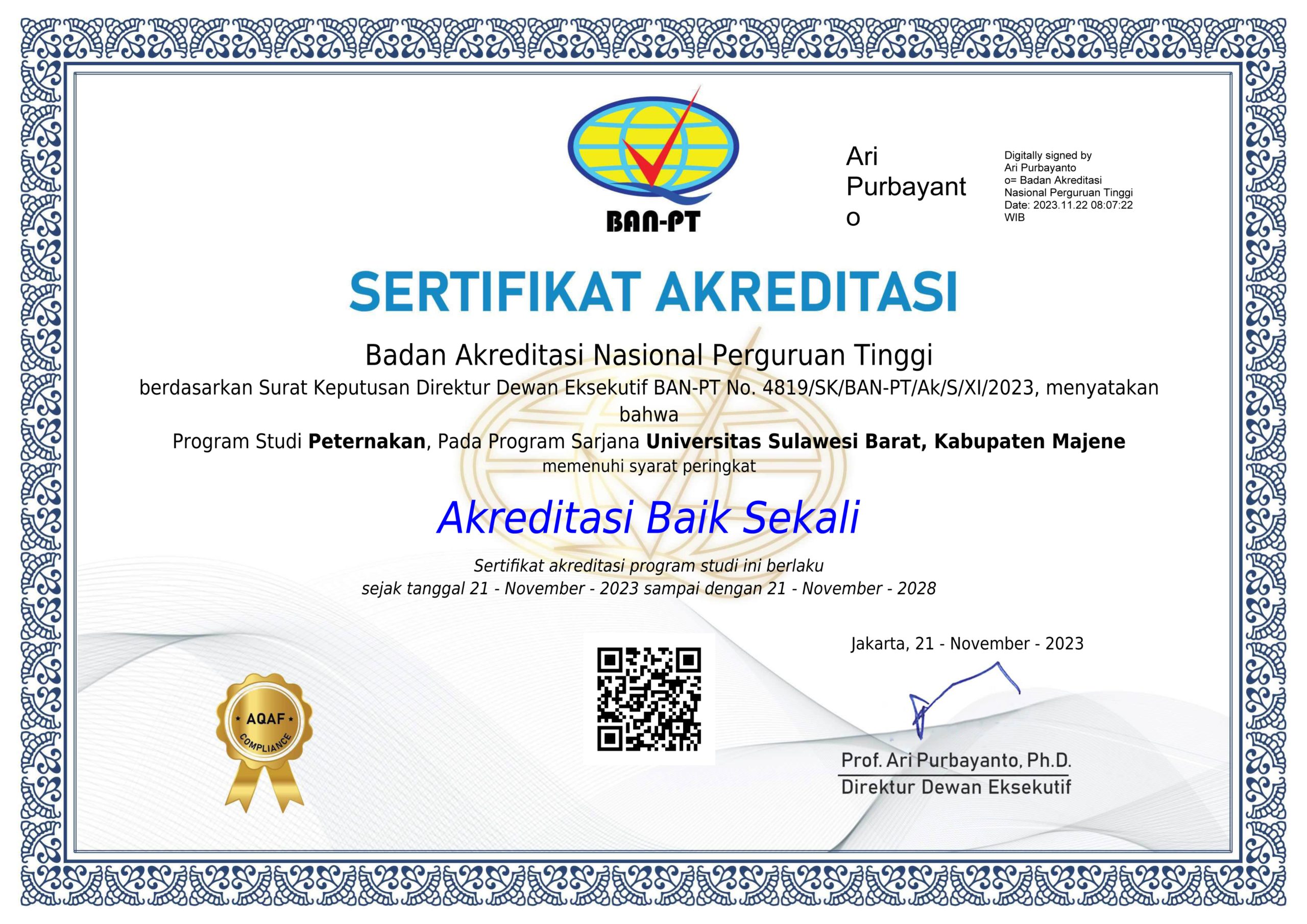 Akreditasi Peternakan