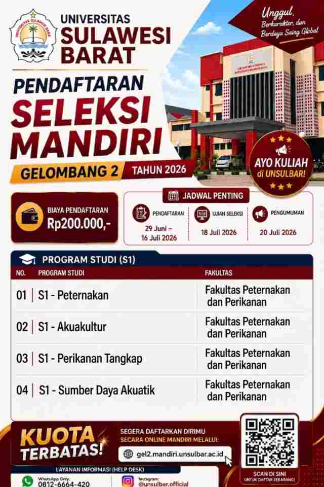 JALUR MANDARI GELOMBANG 2 FAKULTAS PETERNAKAN DAN PERIKANAN