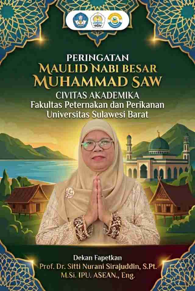 Civitas Akademika Fapetkan Unsulbar Mengucapkan Selamat Memperingati Maulid Nabi Muhammad SAW