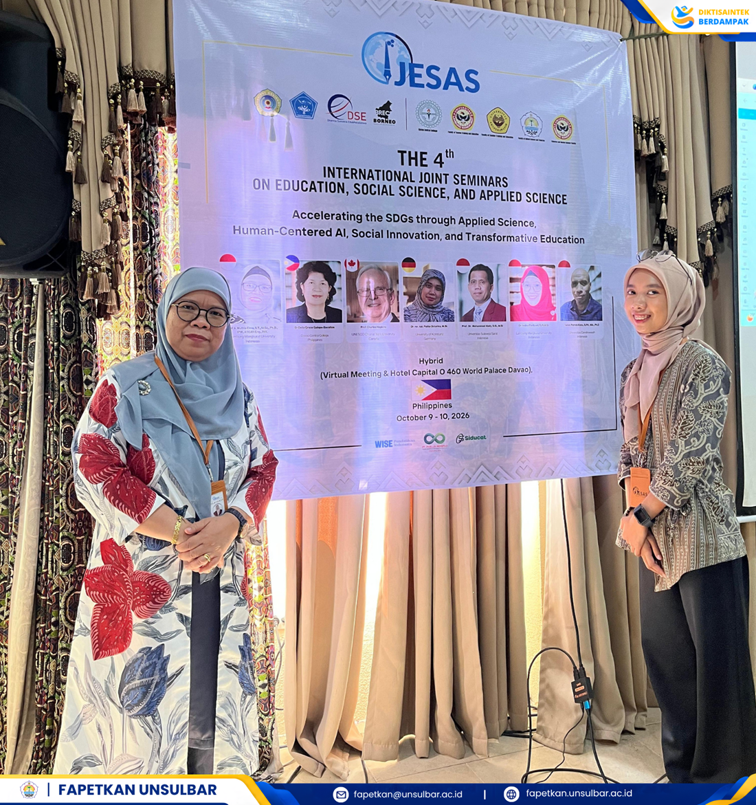 FAPETKAN Unsulbar, Perkuat Kolaborasi Akademik melalui Forum Internasional IJESAS 2026 dan ICS di Filipina