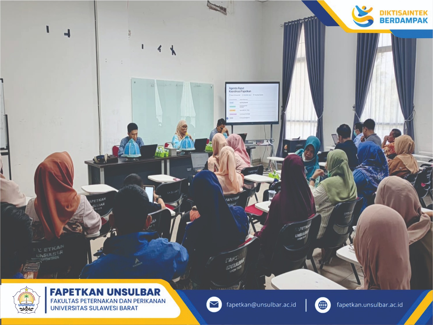 Rapat Koordinasi Fapetkan dipimpin langsung oleh Dekan, wakil dekan I dan II